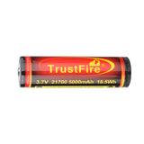Accumulateur Li-Ion Trustfire TF21700 21700 5000mAh 3.7 - 2C Décharge max - Protégé - Neuf