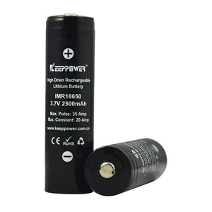 Accumulateur Li-Ion Keeppower IMR18650 NH1825 18650 2500mAh 3.V - 8C Décharge max - Neuf