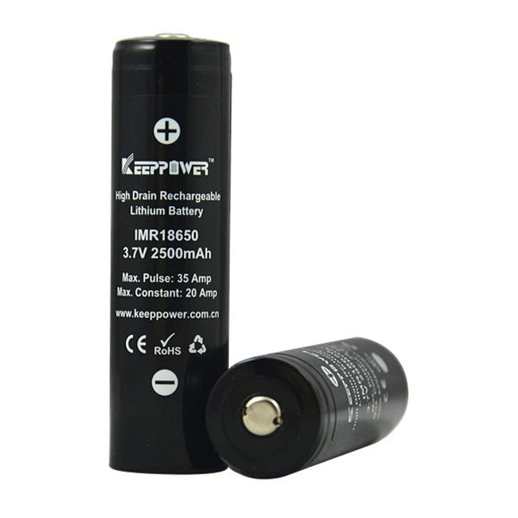 Accumulateur Li-Ion Keeppower IMR18650 NH1825 18650 2500mAh 3.V - 8C Décharge max - Neuf