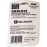 Accumulateur Li-Ion Olight 18650 3400mAh 3.7V - 2A Décharge max - Protégé - Neuf