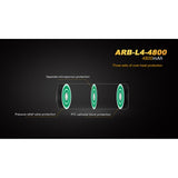 Accumulateur li-Ion Fenix ARB-L4-4800 26650 3.6V 4800mAh - 1.45C Décharge max - Neuf