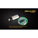 Accumulateur li-Ion Fenix ARB-L4-4800 26650 3.6V 4800mAh - 1.45C Décharge max - Neuf