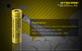 Accumulateur Li-Ion Nitecore IMR18650 18650 2600mAh 3.7V - 10C Décharge max - Protégé - Neuf