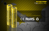 Accumulateur Li-Ion Nitecore IMR18650 18650 2600mAh 3.7V - 10C Décharge max - Protégé - Neuf