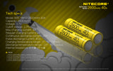 Accumulateur Li-Ion Nitecore IMR18650 18650 2600mAh 3.7V - 10C Décharge max - Protégé - Neuf