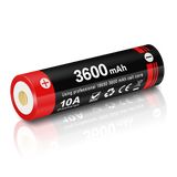 Accumulateur Li-Ion Klarus 18650 18GT-36UR 3600mAh 3.7V - 3C Décharge max - Protégé - Neuf