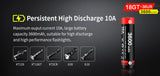 Accumulateur Li-Ion Klarus 18650 18GT-36UR 3600mAh 3.7V - 3C Décharge max - Protégé - Neuf