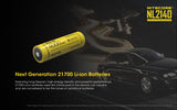 Accumulateur Li-Ion Nitecore 21700 NL2140 4000mAh 3.6V - 1.25C Décharge max - Protégé - Neuf