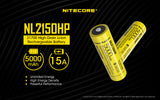 Accumulateur Li-Ion Nitecore 21700 NL2150HP 5000mAh 3.6V - 2C Décharge max - Protégé - Neuf