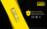 Accumulateur Li-Ion Nitecore 21700 NL2150HP 5000mAh 3.6V - 2C Décharge max - Protégé - Neuf