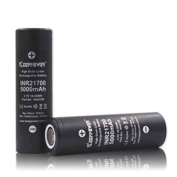 Accumulateur Li-Ion Keeppower NH2150 21700 5000mAh 3.7V - 2C Décharge max - Non Protégé - Neuf
