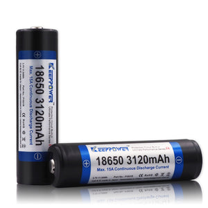 Accumulateur Li-Ion Keeppower P1831R 18650 3120mAh 3.7V - 3C Décharge max - Protégé - Neuf