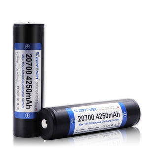 Accumulateur Li-Ion Keeppower P2042R 20700 4250mAh 3.7V - 3.6C Décharge max - Protégé - Neuf