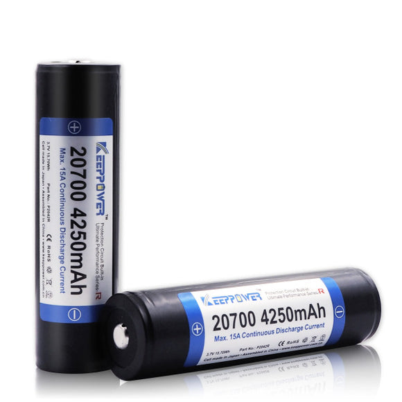 Accumulateur Li-Ion Keeppower P2042R 20700 4250mAh 3.7V - 3.6C Décharge max - Protégé - Neuf