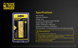 Accumulateur Li-Ion Nitecore 21700 NL2150 5000mAh 3.6V - 1C Décharge max - Protégé - Neuf