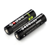 Accumulateur Li-Ion Soshine 18650 3400mAh 3.7 - 2C Décharge max - Protégé - Neuf