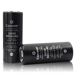 Accumulateur Li-Ion Keeppower IMR26650 26650 6000mAh 3.7V - 2.5C Décharge max - Neuf