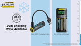 Accumulateur Li-Ion Nitecore 21700 NL2142LTHPR 4200mAh 3.6V - 3.6C Décharge max - Protégé - USB C - Neuf