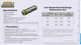 Accumulateur Li-Ion Nitecore 21700 NL2142LTHPi 4200mAh 3.6V - 3.6C Décharge max - Protégé - Neuf