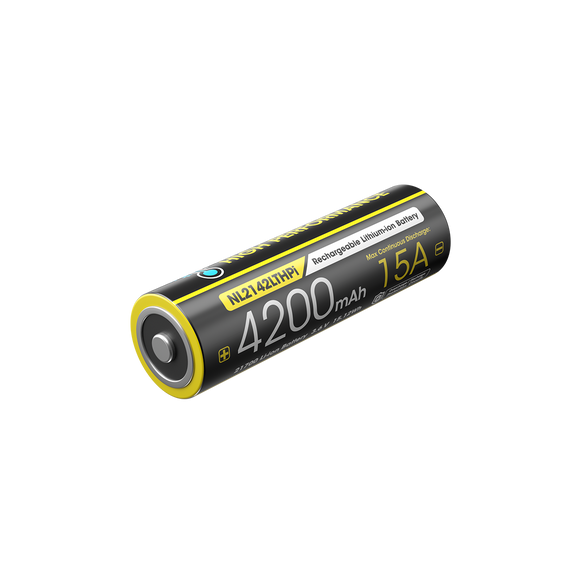 Accumulateur Li-Ion Nitecore 21700 NL2142LTHPi 4200mAh 3.6V - 3.6C Décharge max - Protégé - Neuf