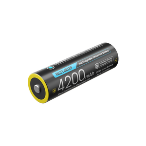 Accumulateur Li-Ion Nitecore 21700 NL2142LTP 4200mAh 3.6V - 1.9C Décharge max - Protégé - Neuf