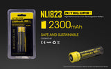 Accumulateur li-Ion Nitecore 18650 2300mAh 3.6V - 1C Décharge max - Protégé - Neuf