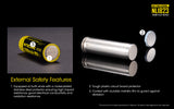 Accumulateur li-Ion Nitecore 18650 2300mAh 3.6V - 1C Décharge max - Protégé - Neuf