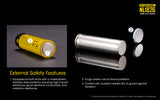 Accumulateur Li-Ion Nitecore 18650 NL1826 2600mAh 3.7V - 1.5A Décharge max - Protégé - Neuf