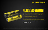 Accumulateur Li-Ion Nitecore 18650 NL1835R 3500mAh 3.6V - 1.5C Décharge max - Protégé - micro-USB - Neuf