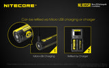 Accumulateur Li-Ion Nitecore 18650 NL1835R 3500mAh 3.6V - 1.5C Décharge max - Protégé - micro-USB - Neuf