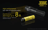 Accumulateur li-Ion Nitecore NL1835HP 18650 3500mAh 3.6V - 8A Décharge max - Protégé - Neuf