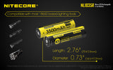 Accumulateur Li-Ion Nitecore 18650 NL1835R 3500mAh 3.6V - 1.5C Décharge max - Protégé - micro-USB - Neuf