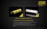Accumulateur li-Ion Nitecore NL1835HP 18650 3500mAh 3.6V - 8A Décharge max - Protégé - Neuf