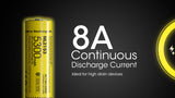 Accumulateur Li-Ion Nitecore 21700 NL2153 5300mAh 3.6V - 1.6C Décharge max - Protégé - Neuf