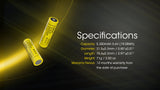 Accumulateur Li-Ion Nitecore 21700 NL2153 5300mAh 3.6V - 1.6C Décharge max - Protégé - Neuf