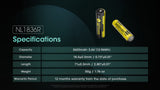 Accumulateur li-Ion Nitecore NL1836R 18650 3600mAh 3.6V - 6A Décharge max - USB C - Protégé - Neuf