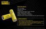 Accumulateur Li-Ion Nitecore 21700 NL2150HPi 5000mAh 3.6V - 3C Décharge max - Protégé - Neuf