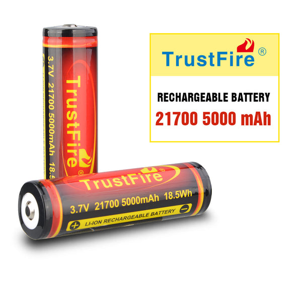 Accumulateur Li-Ion Trustfire TF21700 21700 5000mAh 3.7 - 2C Décharge max - Protégé - Neuf