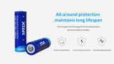 Accumulateur Li-Ion XTAR 21700 5000mAh 3.6V - 2C Décharge max - Protégé -Neuf