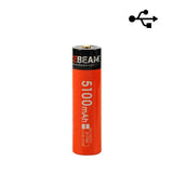 Accumulateur Li-Ion Acebeam IMR21700NP-510A-USB 21700 5100mAh 3.7V - 4C Décharge max - Avec USB-C - Neuf