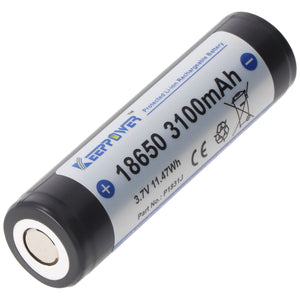 Accumulateur Li-Ion Keeppower P1831J 18650 3100mAh 3.7V - 2C Décharge max - Protégé - Neuf