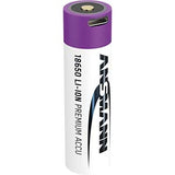 Accumulateur Li-Ion Ansmann ANS 1307-0003 18650 3400mAh 3.6V - 1.5C Décharge max - USB-C - Protégé - Neuf