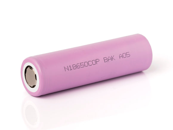 Accumulateur Li-Ion BAK N18650COP 18650 2500mAh 3.6V - 12C Décharge max - Neuf