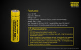 Accumulateur Li-Ion Nitecore NL1835 18650 3500mAh 3.6V - 1.2C Décharge max - Protégé - Neuf