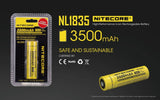 Accumulateur Li-Ion Nitecore NL1835 18650 3500mAh 3.6V - 1.2C Décharge max - Protégé - Neuf