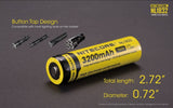 Accumulateur Li-Ion Nitecore NL1832 18650 3200mAh 3.7V - 0.63C Décharge max - Protégé - Neuf