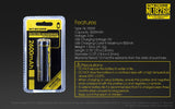 Accumulateur Li-Ion Nitecore NL1826R 18650 2600mAh 3.6V - 2C Décharge max - Protégé - micro-USB - Neuf