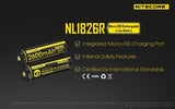 Accumulateur Li-Ion Nitecore NL1826R 18650 2600mAh 3.6V - 2C Décharge max - Protégé - micro-USB - Neuf