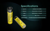 Accumulateur li-Ion Nitecore NL1836HP 18650 3600mAh 3.6V - 8A Décharge max - Protégé - Neuf
