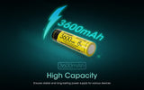 Accumulateur li-Ion Nitecore NL1836HP 18650 3600mAh 3.6V - 8A Décharge max - Protégé - Neuf